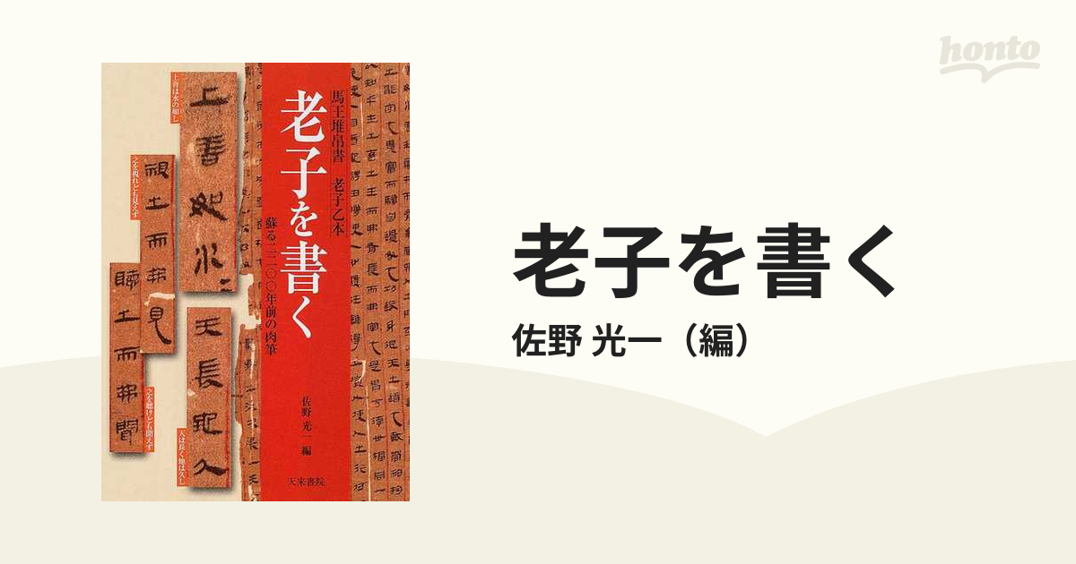 老子を書く 馬王堆帛書老子乙本 蘇る二二〇〇年前の肉筆の通販/佐野