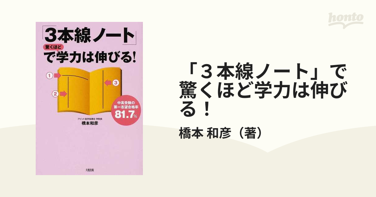 「３本線ノート」で驚くほど学力は伸びる！ 中高受験の第一志望合格率８１．７％