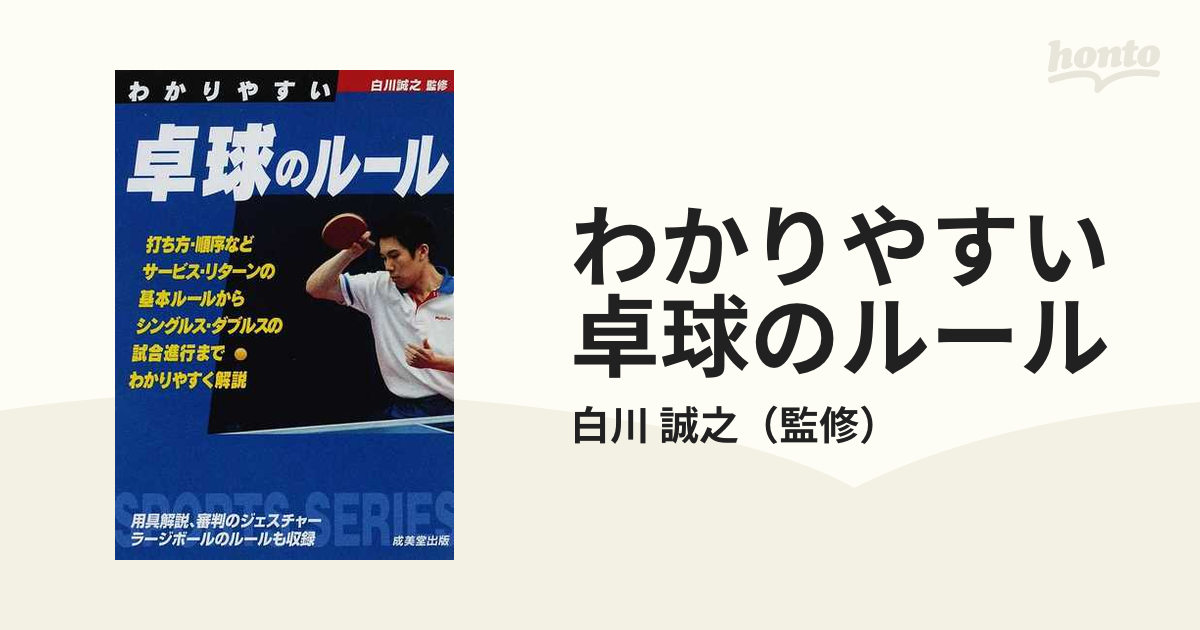 成美堂出版サイズわかりやすい卓球のルール 59年版 - 趣味/スポーツ/実用