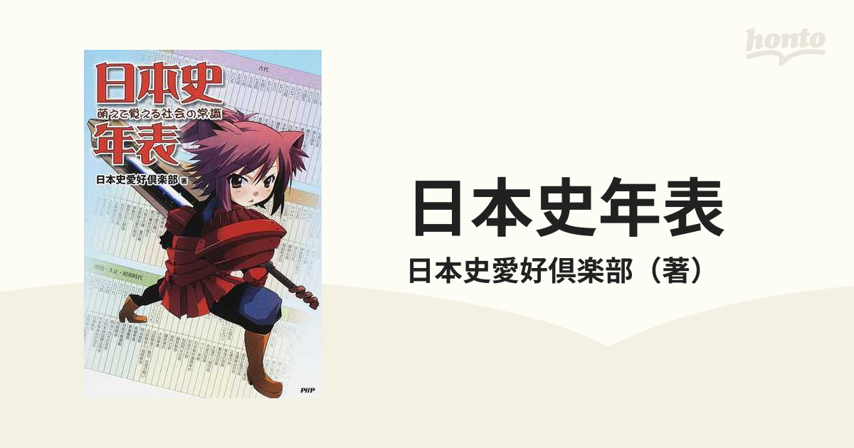 日本史年表 萌えて覚える社会の常識の通販 日本史愛好倶楽部 紙の本 Honto本の通販ストア