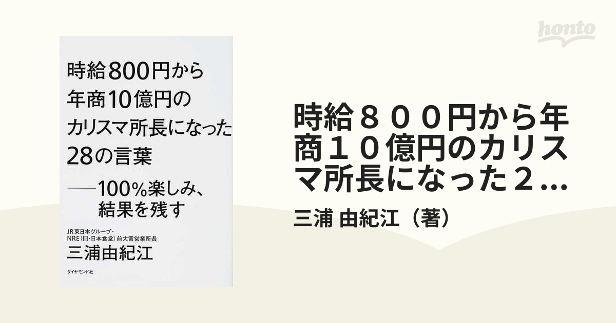 時給８００円から年商１０億円のカリスマ所長になった２８の言葉