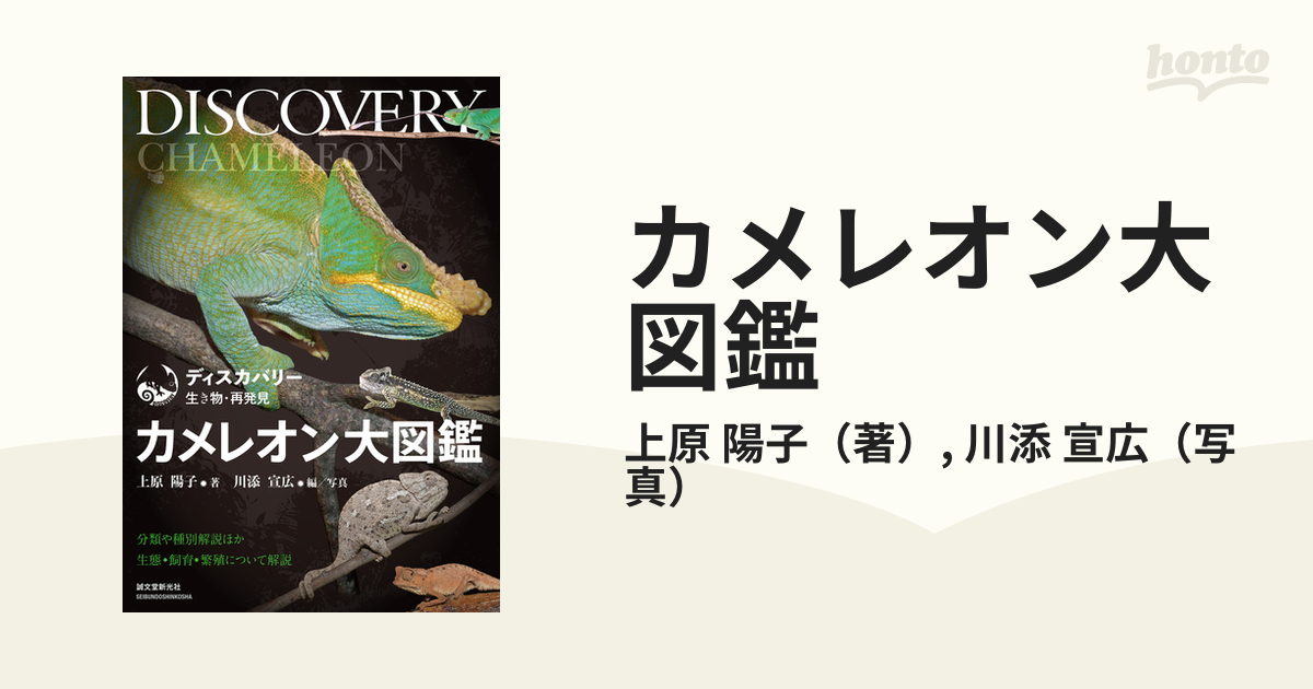 陽子/川添　カメレオン大図鑑　紙の本：honto本の通販ストア　分類や種別解説ほか生態・飼育・繁殖について解説の通販/上原　宣広