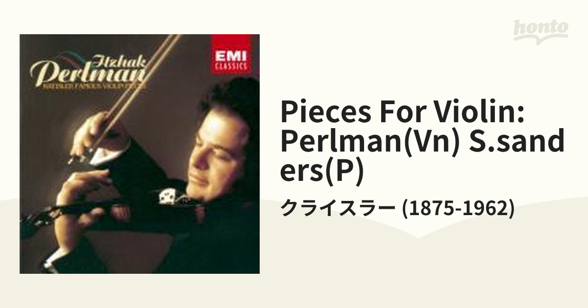 Music：honto本の通販ストア　ヴァイオリン名曲集　[TOCE14125]　パールマン（vn）サンダース（p）【CD】/クライスラー　(1875-1962)