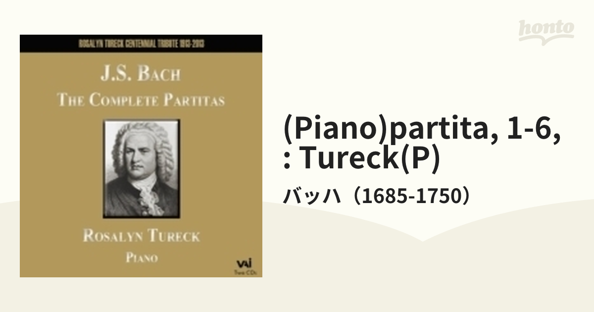 パルティータ全曲 テューレック（１９８４、８９）（２ＣＤ）【CD】 2枚組/バッハ（1685-1750） [VAIA1278]  Music：honto本の通販ストア