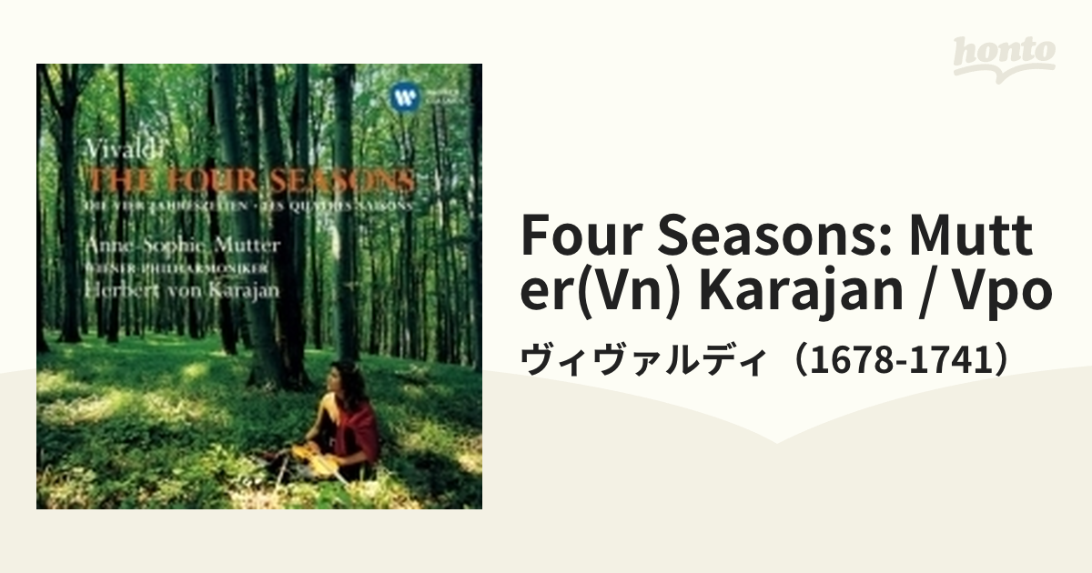 四季』 ムター、カラヤン＆ウィーン・フィル【CD】/ヴィヴァルディ