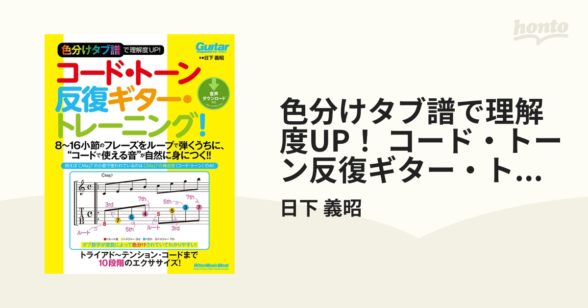 色分けタブ譜で理解度UP！ コード・トーン反復ギター・トレーニング